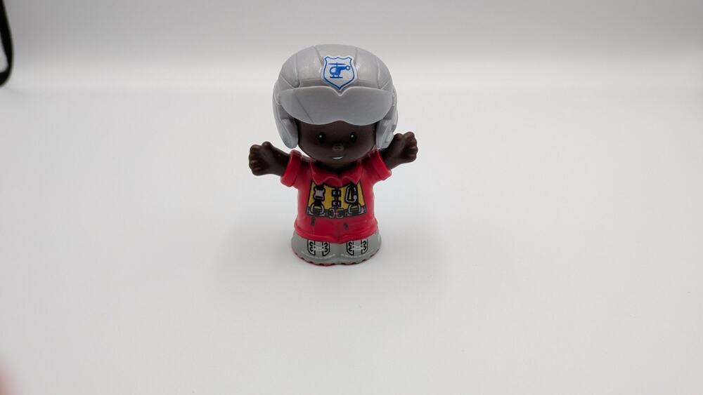Fisher Price Little People African American Boy Man Pilot For Helicopter
